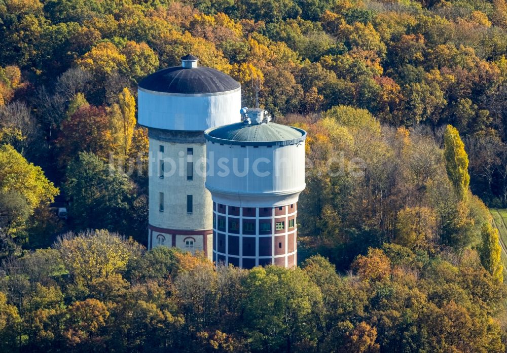 Luftaufnahme Hamm - Herbstluftbild Wassertürme Hamm-Berge in Hamm im Bundesland Nordrhein-Westfalen