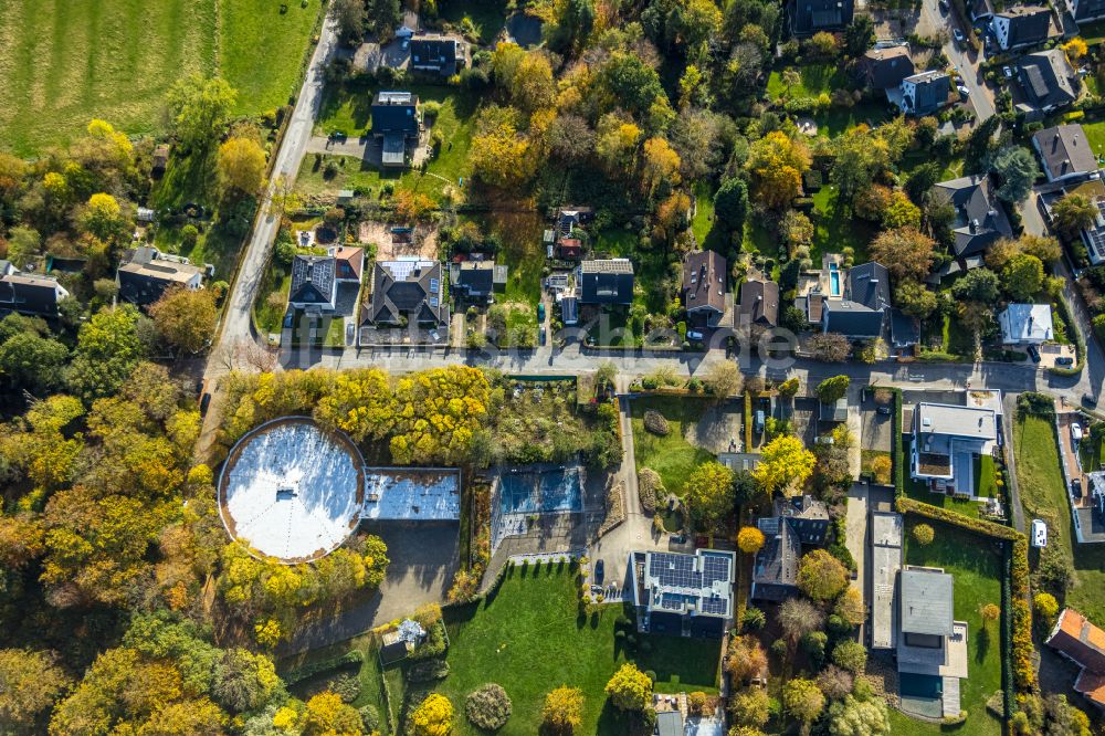 Ahlenberg von oben - Herbstluftbild Wohngebiet der Mehrfamilienhaussiedlung in Ahlenberg im Bundesland Nordrhein-Westfalen, Deutschland