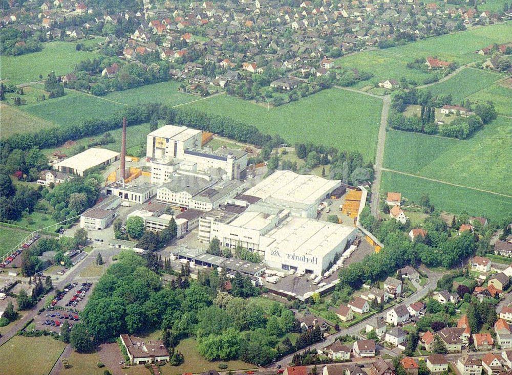 Herford / NRW von oben - Herforder Brauerei.