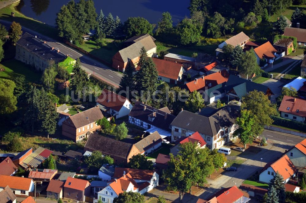 Luftbild Möckern OT Hohenziatz - Hermann-Matern-Straße im Ortsteil Hohenziatz in Möckern im Bundesland Sachsen-Anhalt