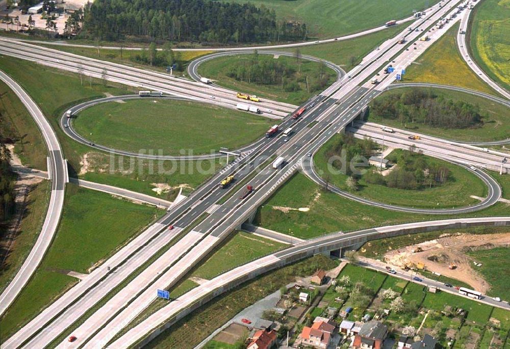 Thüringen von oben - Hermsdorfer Kreuz