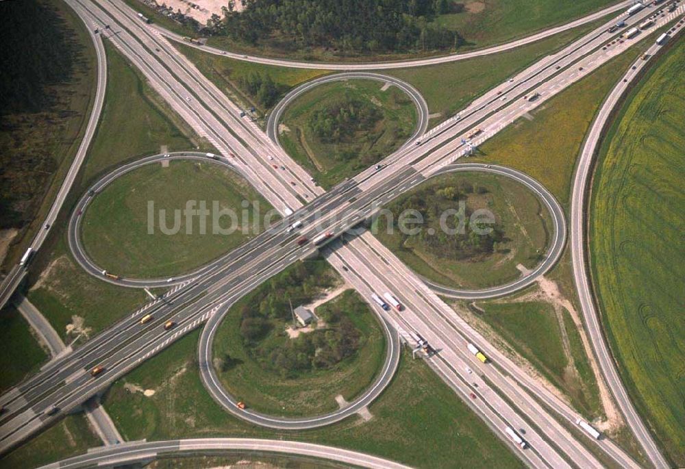 Thüringen von oben - Hermsdorfer Kreuz