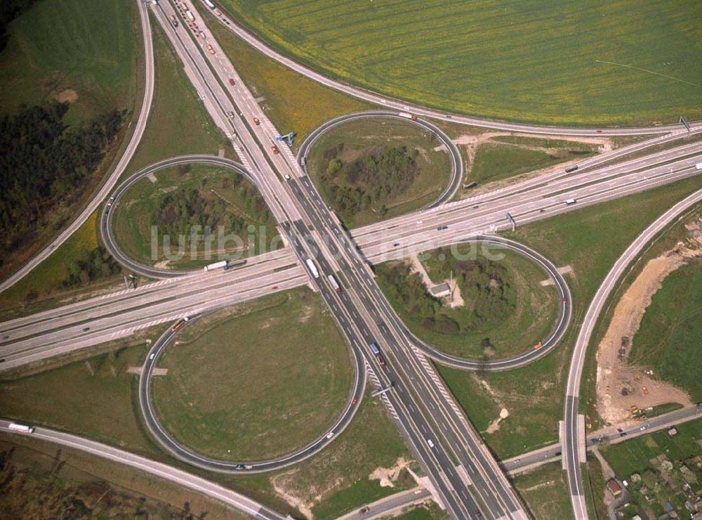 Thüringen von oben - Hermsdorfer Kreuz