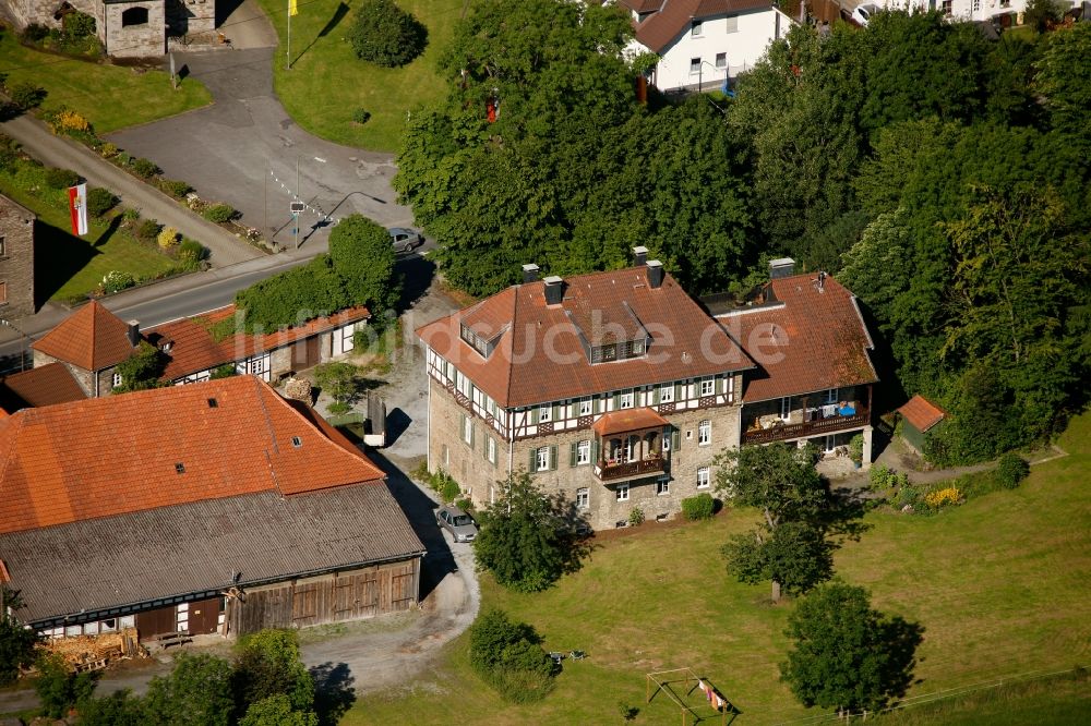 Neuenrade von oben - Herrenhaus Küntrop in Neuenrade im Bundesland Nordrhein-Westfalen