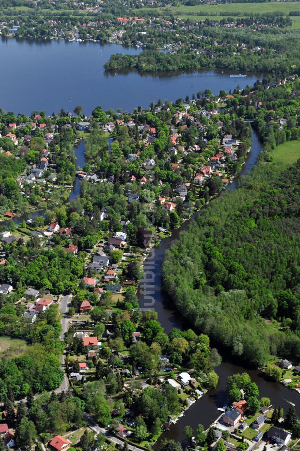 Luftaufnahme Berlin - Hessenwinkel am Dämeritzsee in Berlin-Köpenick