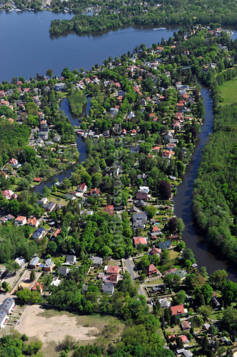 Berlin aus der Vogelperspektive: Hessenwinkel am Dämeritzsee in Berlin-Köpenick