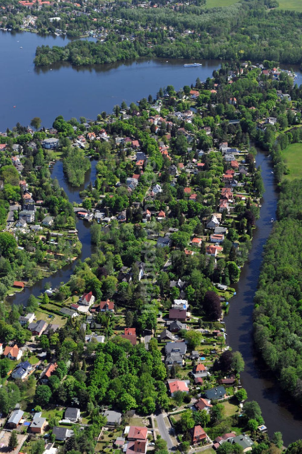 Luftbild Berlin - Hessenwinkel am Dämeritzsee in Berlin-Köpenick