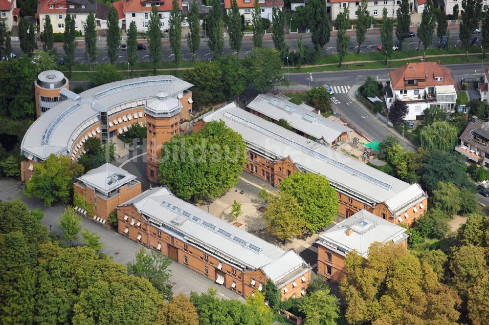 Luftaufnahme Frankfurt am Main - Hessischer Rundfunk Bertramshof in Frankfurt am Main in Hessen