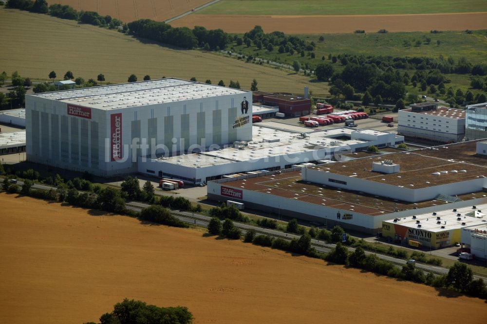 Luftbild Schönefeld - Höffner Möbelhaus und Gewerbezentrum Berlin-Waltersdorf in Schönefeld im Bundesland Brandenburg