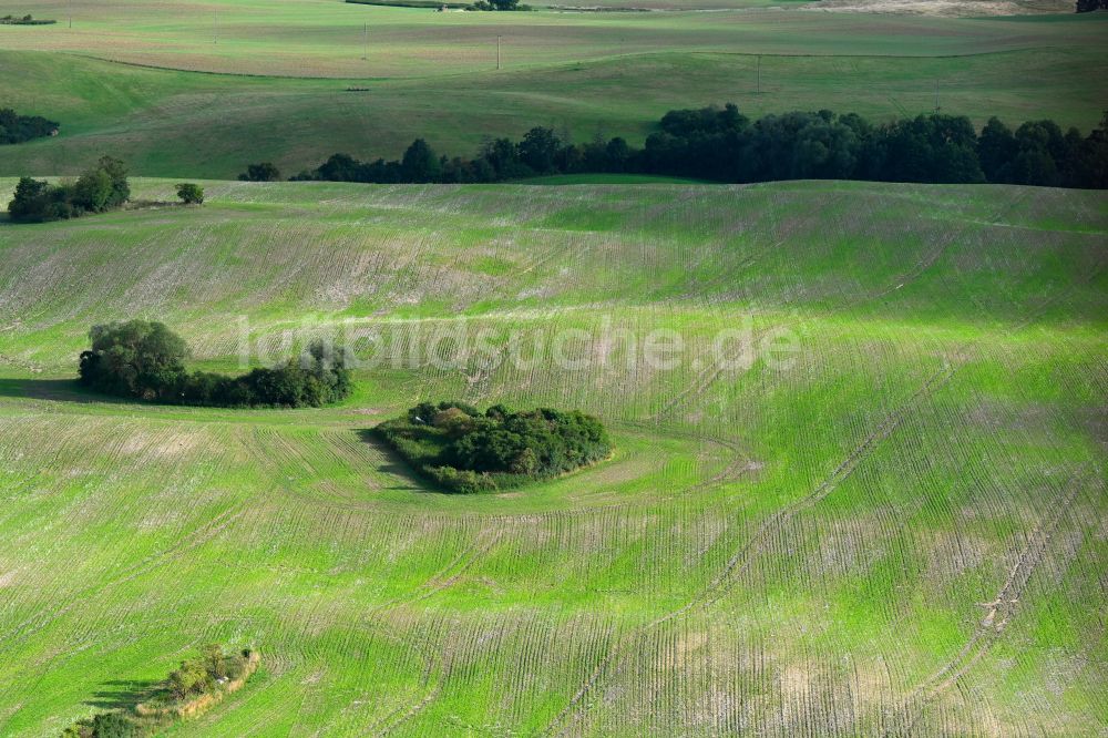 Luftbild Gerswalde - Hügellandschaft in Gerswalde im Bundesland Brandenburg, Deutschland