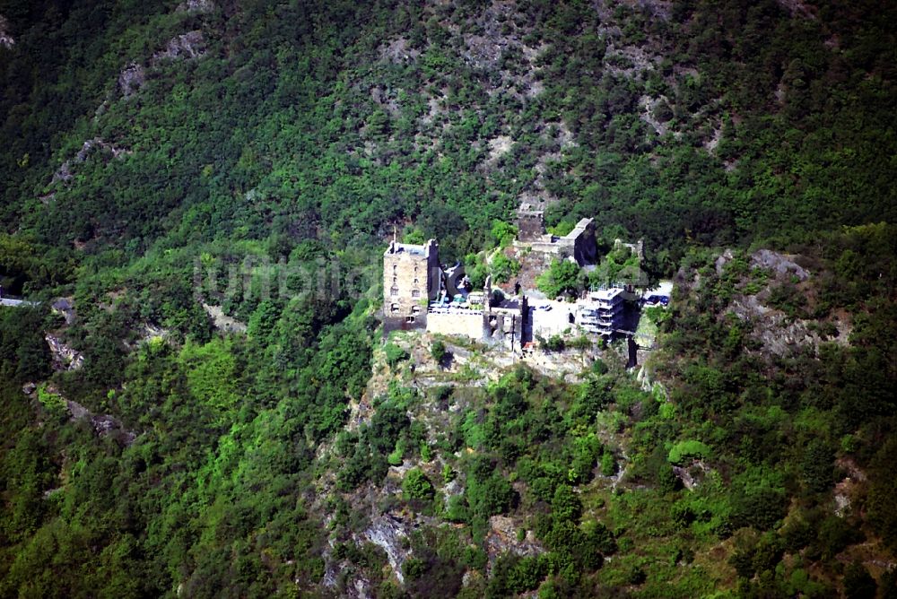 Kamp-Bornhofen aus der Vogelperspektive: Höhenburg Liebenstein bei Kamp-Bornhofen im Bundesland Rheinland-Pfalz