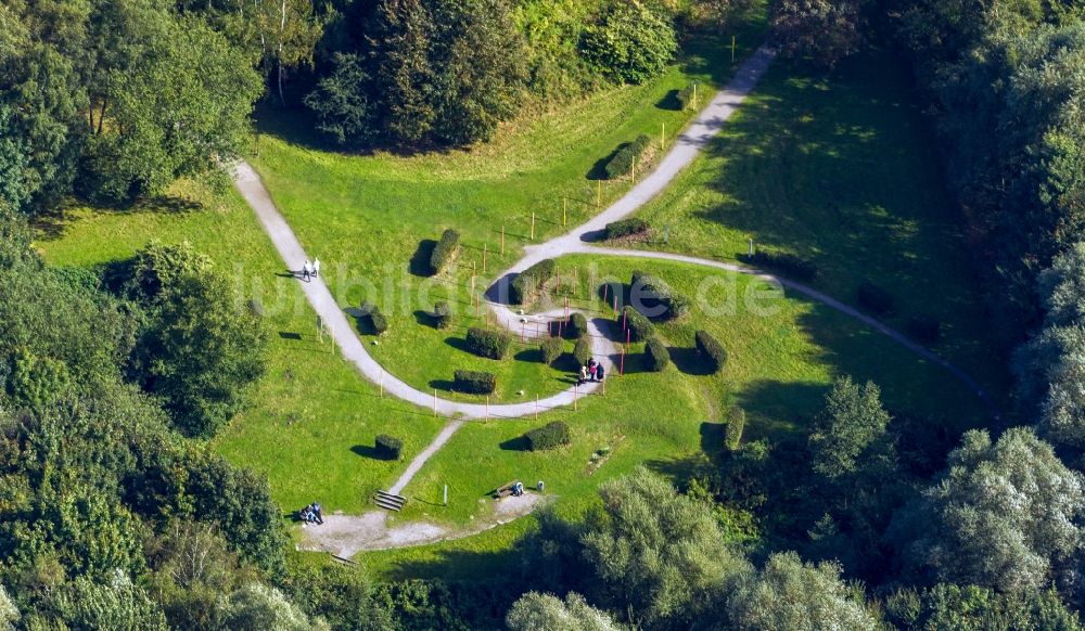 Luftbild Bottrop - Hindernisparcours im Gesundheitspark in Bottrop im Bundesland Nordrhein-Westfalen NRW