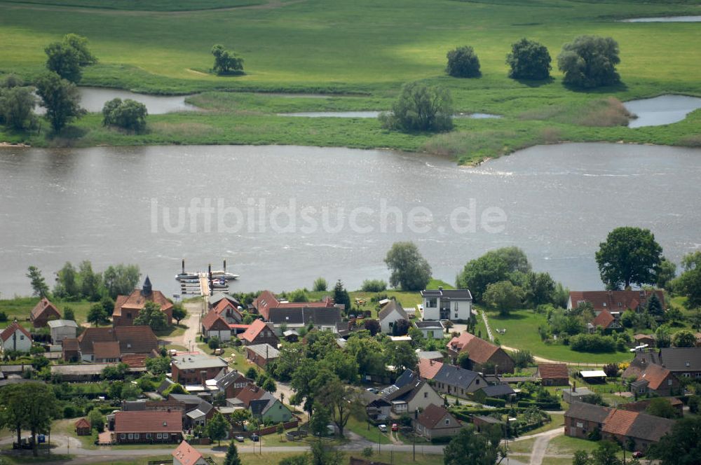 Luftbild Hinzdorf - Hinzdorf an der Karthane in Brandenburg