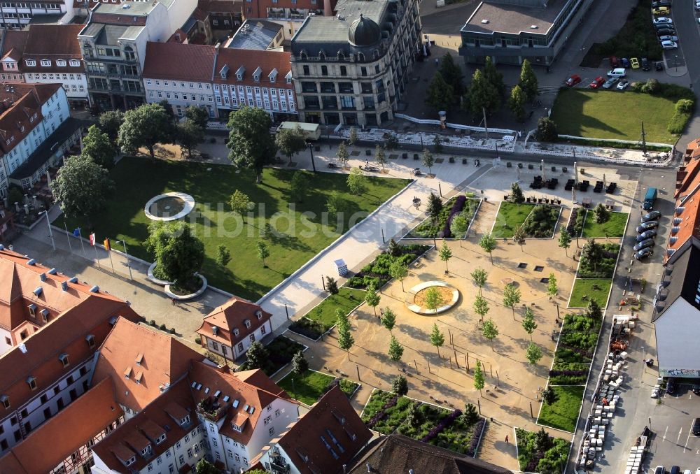 Luftbild Erfurt - Hirschgarten in der Altstadt von Erfurt im Bundesland Thüringen