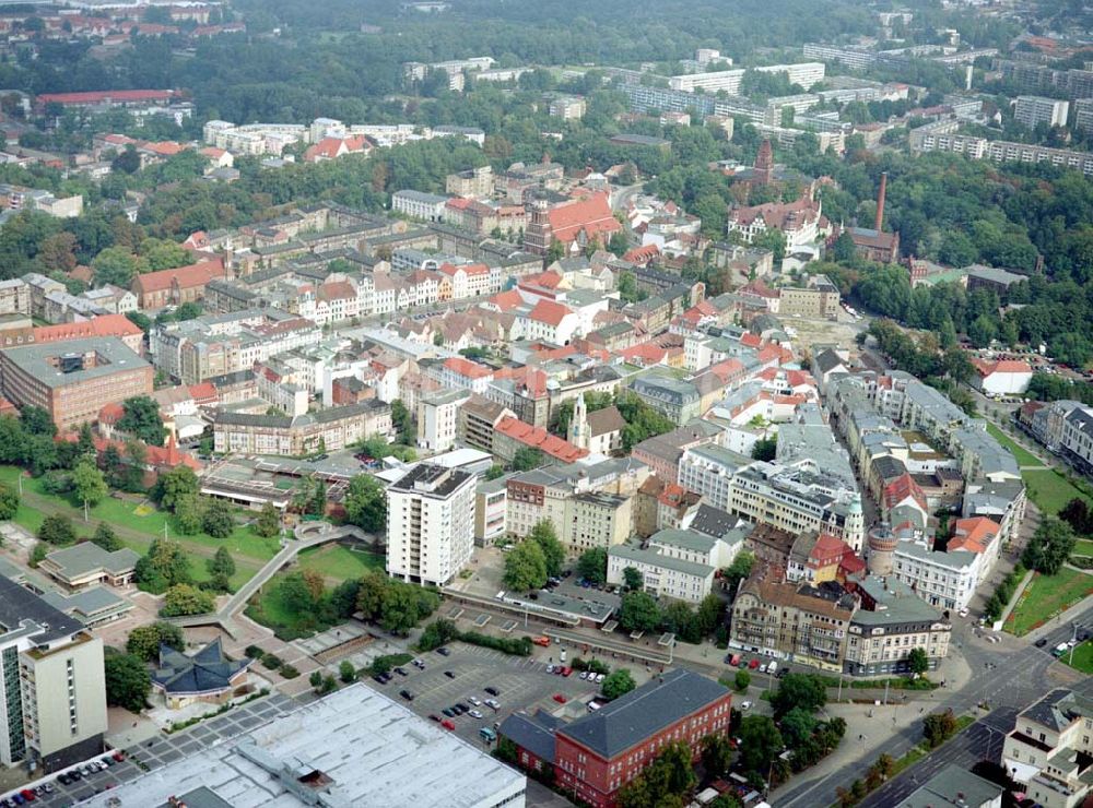 Cottbus / Brandenburg aus der Vogelperspektive: Hist. Stadtkern der Altstadt von Cottbus