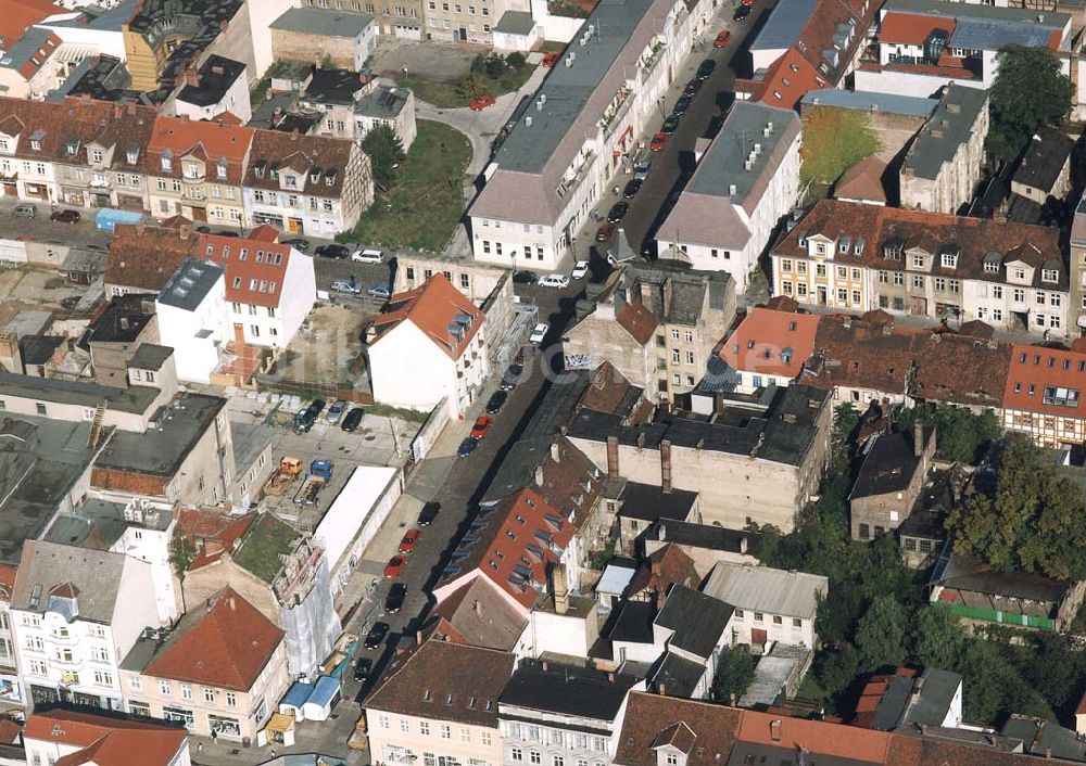 Potsdam aus der Vogelperspektive: Historische Altbauwohnsiedlung an der Potsdamer Jägerstraße