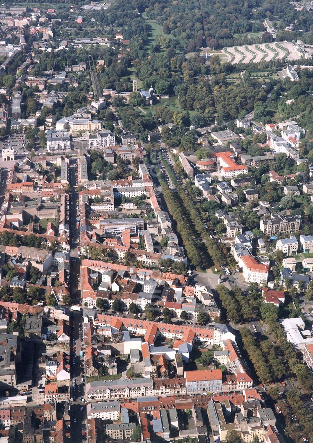 Luftaufnahme Potsdam - Historische Altbauwohnsiedlung an der Potsdamer Jägerstraße