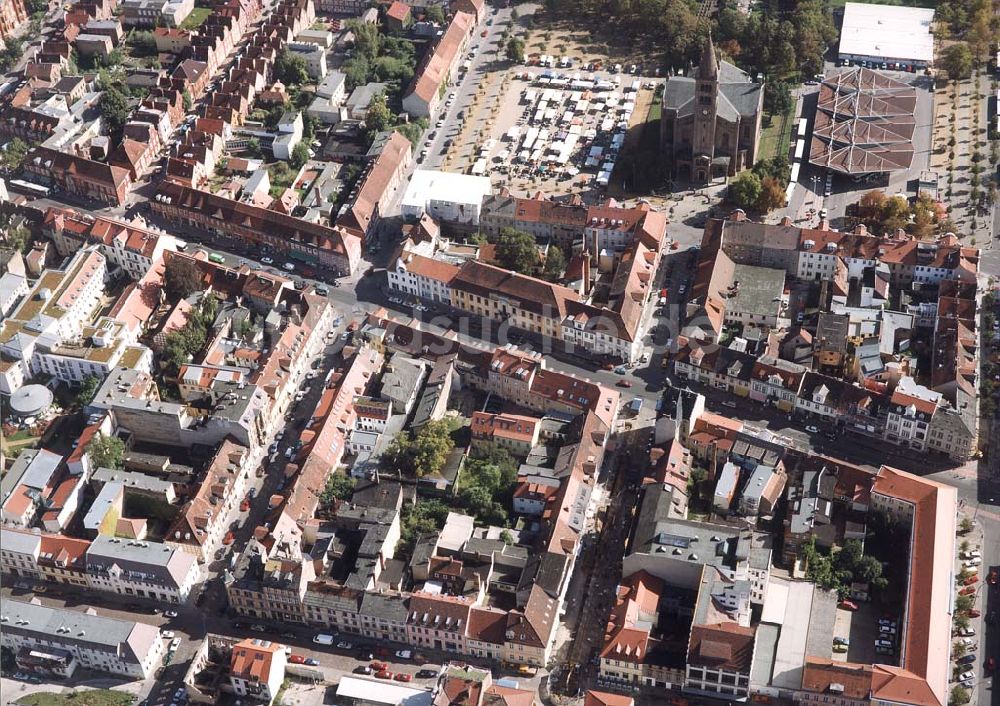 Potsdam aus der Vogelperspektive: Historische Altbauwohnsiedlung an der Potsdamer Jägerstraße / Brandenburger Straße