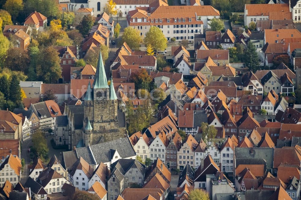 Luftbild Warendorf - Historische Altstadt mit Marktplatz und Laurentiuskirche in Warendorf im Bundesland Nordrhein-Westfalen