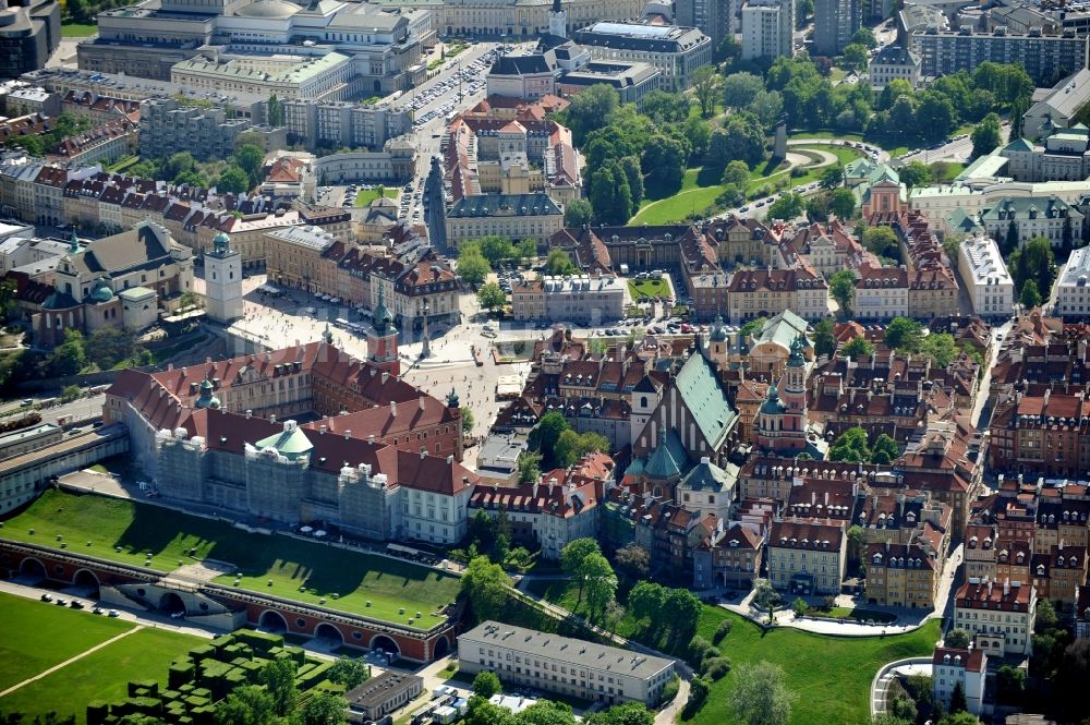 Warschau von oben - Historische Altstadt von Warschau / Warszawa in Polen