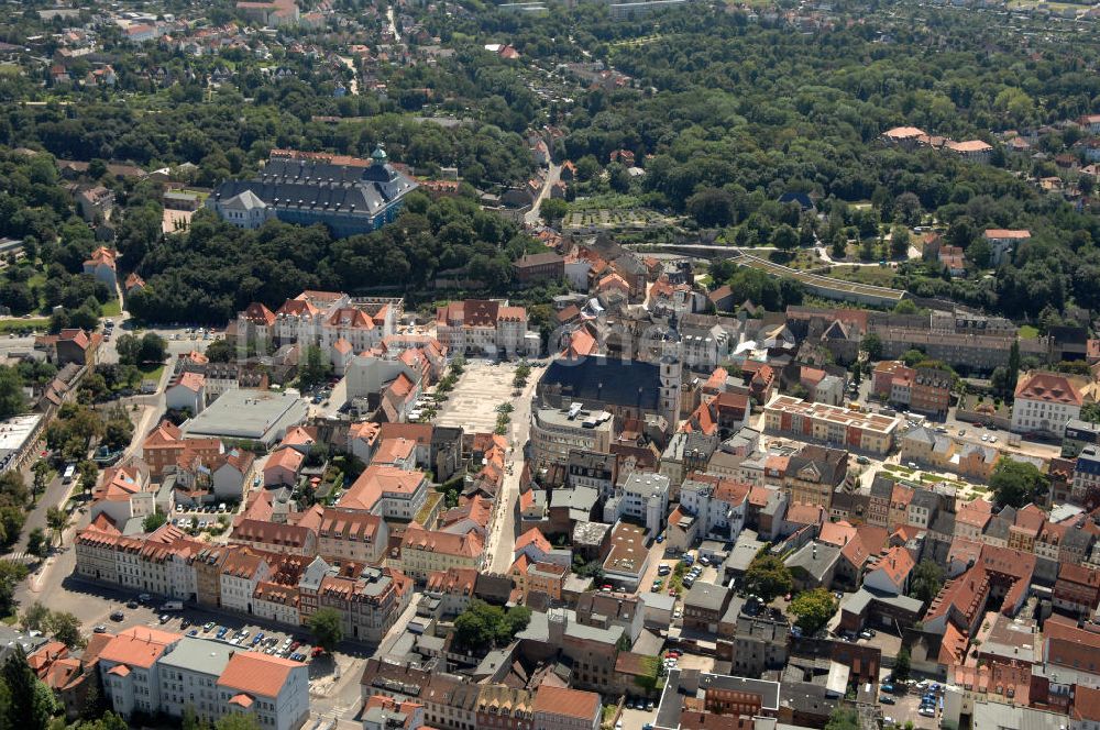 Weißenfels von oben - Historische Altstadt von Weißenfels in Sachsen-Anhalt