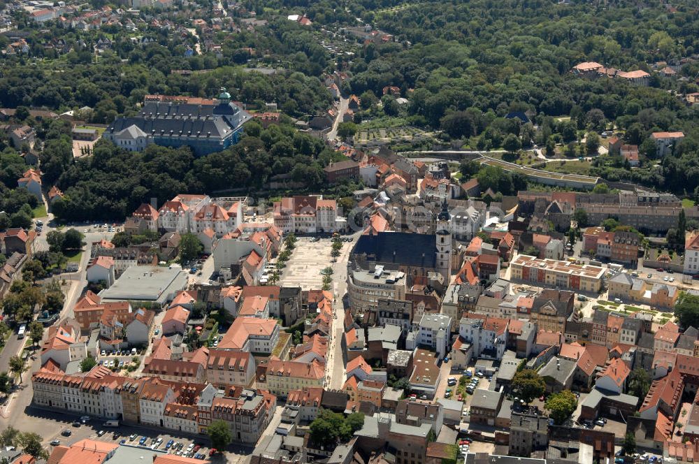 Weißenfels aus der Vogelperspektive: Historische Altstadt von Weißenfels in Sachsen-Anhalt