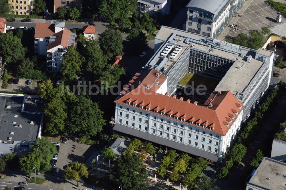 Luftaufnahme Dresden - Historische Bierbrauerei Waldschlößchen- Brauerei im Stadtteil Radeberger Vorstadt in Dresden im Bundesland Sachsen