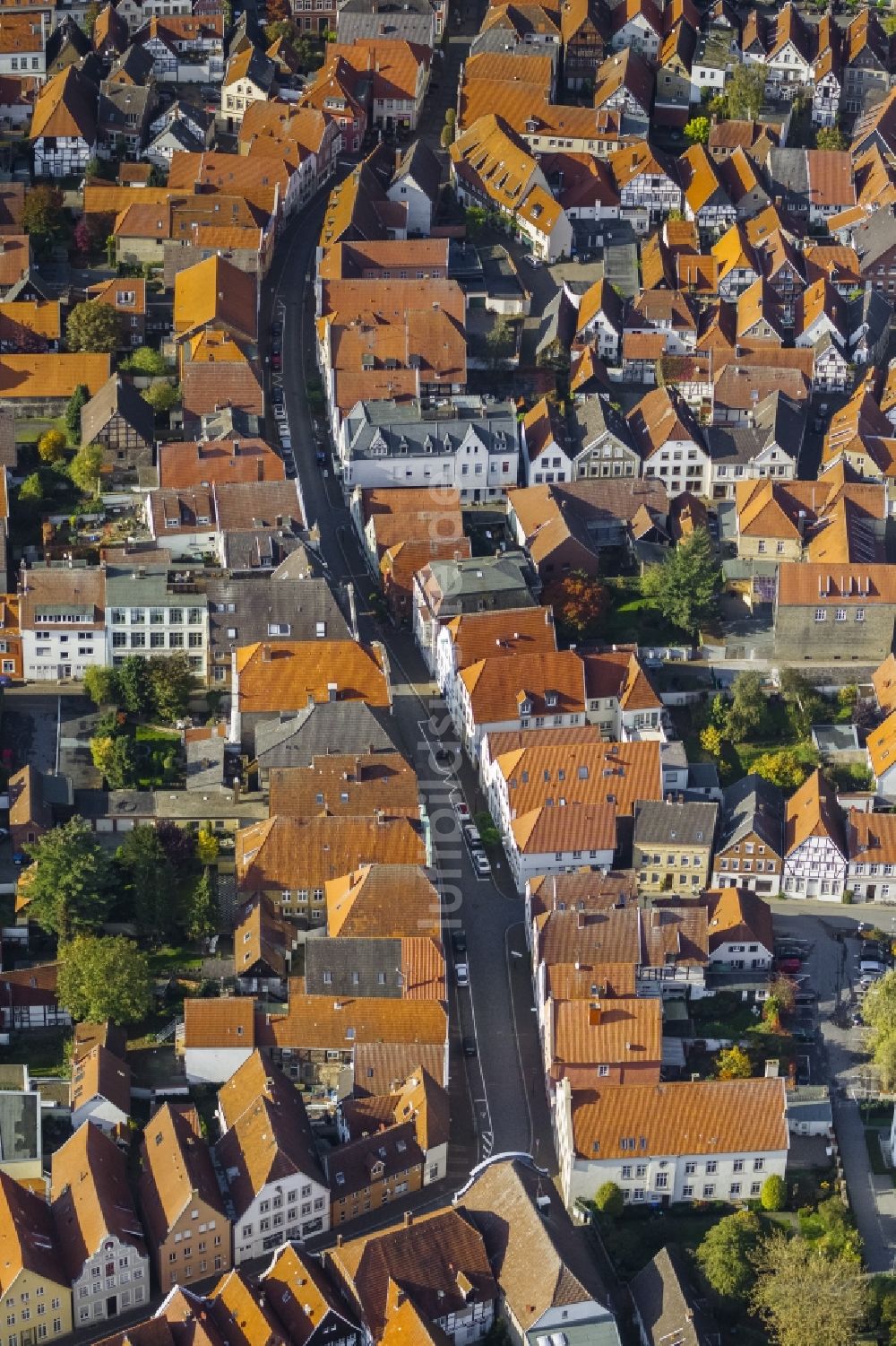 Warendorf Von Oben - Historische Wohngebäude Altstadt Mit Den Häusern ...