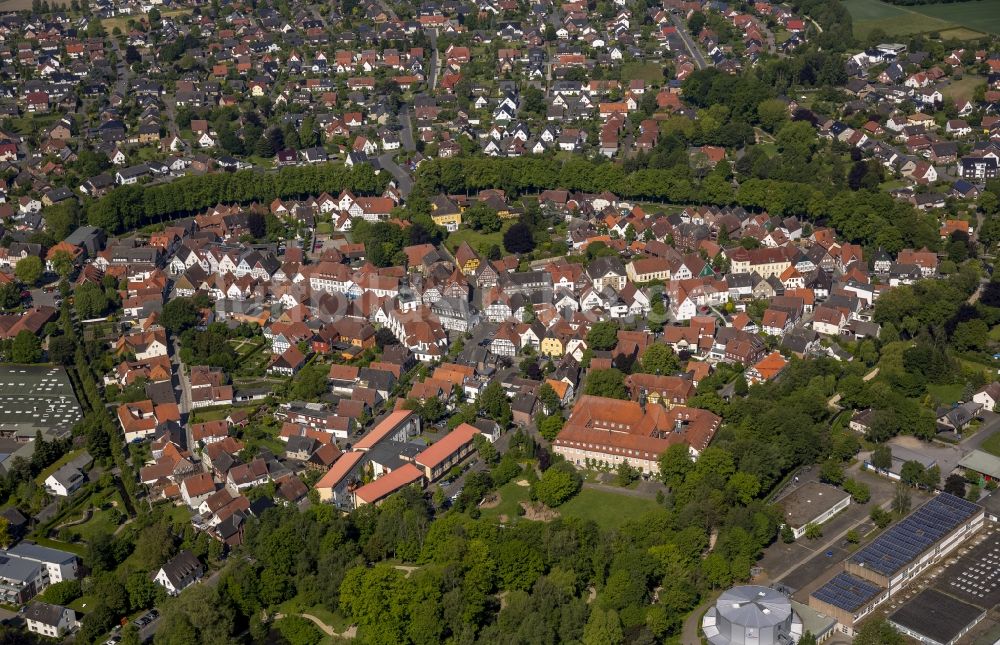 Luftaufnahme Rietberg - Historischer Stadtkern von Rietberg im Bundesland Nordrhein-Westfalen