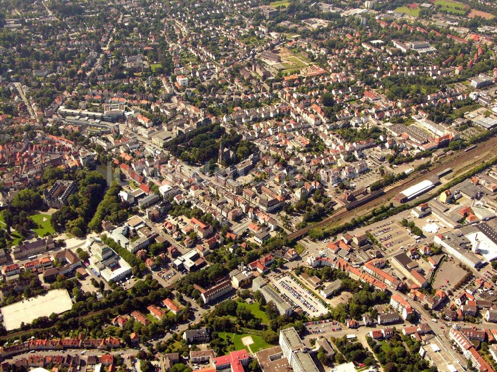 Detmold aus der Vogelperspektive: Historisches Stadtzentrum Detmold