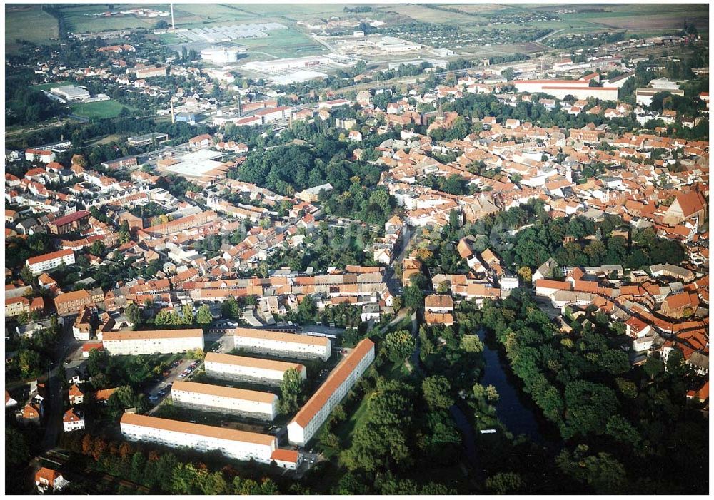 Luftbild Salzwedel / Sachsen - Anhalt - Historisches Stadtzentrum von Salzwedel in Sachsen - Anhalt .