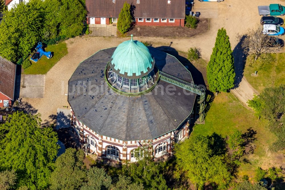 Hiltrup von oben - Historisches Wasserwerk Hohe Ward bei Hiltrup im Bundesland Nordrhein-Westfalen, Deutschland