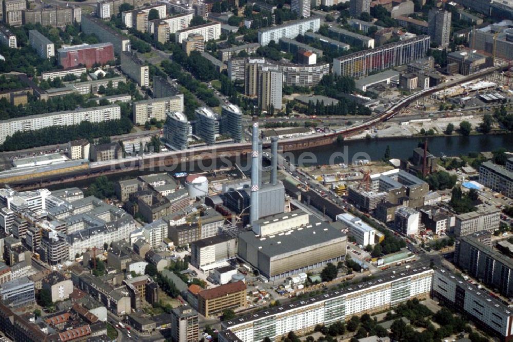 Luftaufnahme Berlin / Mitte - HKW, Büro- und Geschaftsgebäude Jannowitzbrücke in Berlin / Mitte 1995