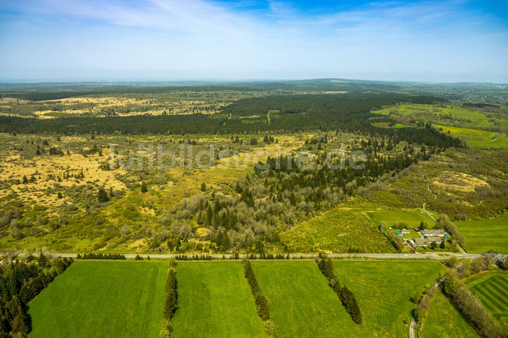 Luftbild Monschau - Hochebenen- Landschaft Hohes Venn in Monschau im Bundesland Nordrhein-Westfalen, Deutschland