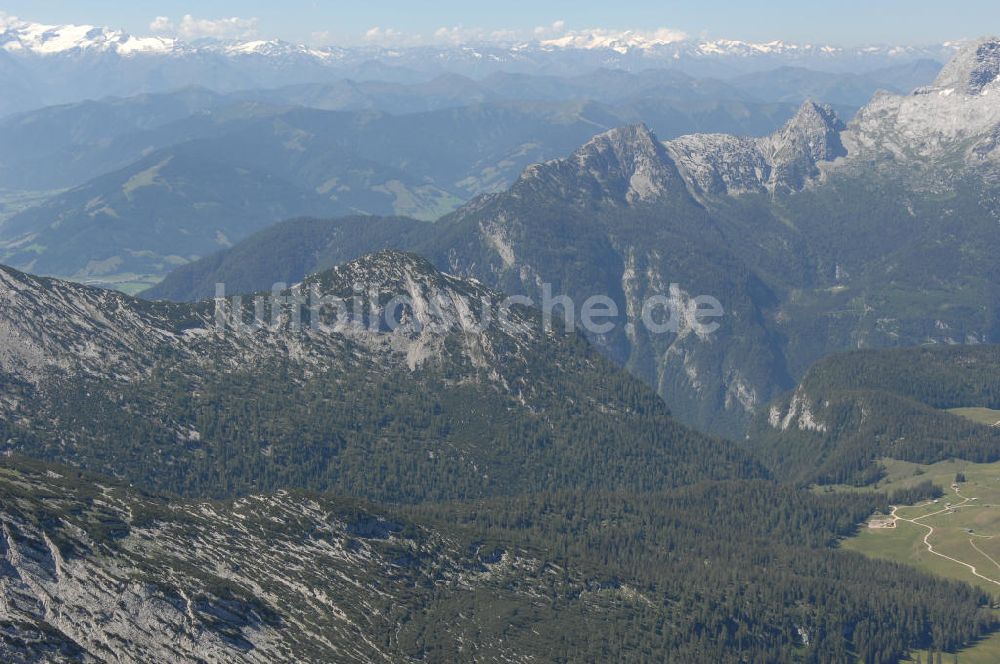 Luftaufnahme Weißbach bei Lofen - Hocheisspitz