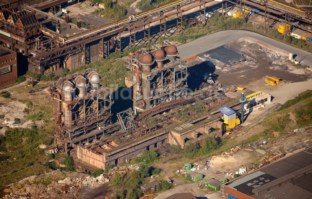 Luftaufnahme Duisburg - Hochöfen von ThyssenKrupp in Duisburg im Bundesland Nordrhein-Westfalen