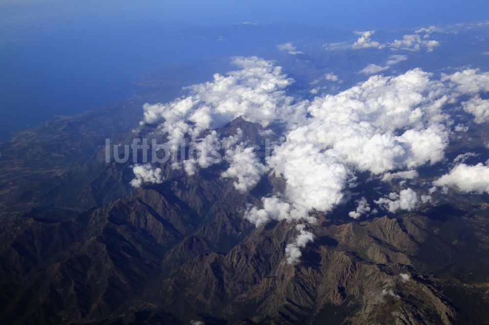 Luftbild Albertacce - Hochgebirgslandschaft auf Korsika bei Albertacce in Frankreich