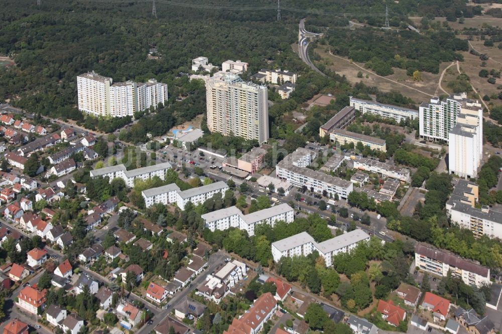 Luftbild Mainz - Hochhaus- Ensemble an der Elsa Brändström Strasse in Mainz im Bundesland Rheinland-Pfalz