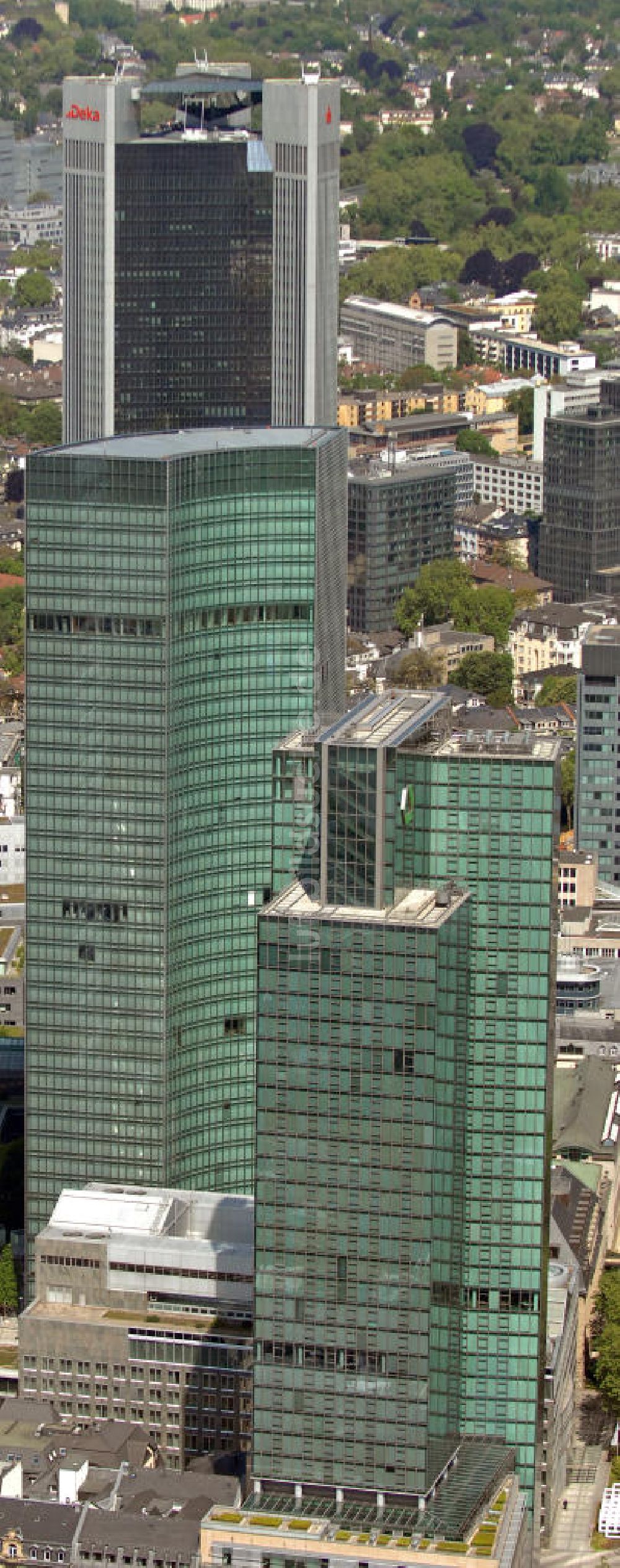 Luftbild Frankfurt am Main - Hochhaus-Ensemble Frankfurt/Main