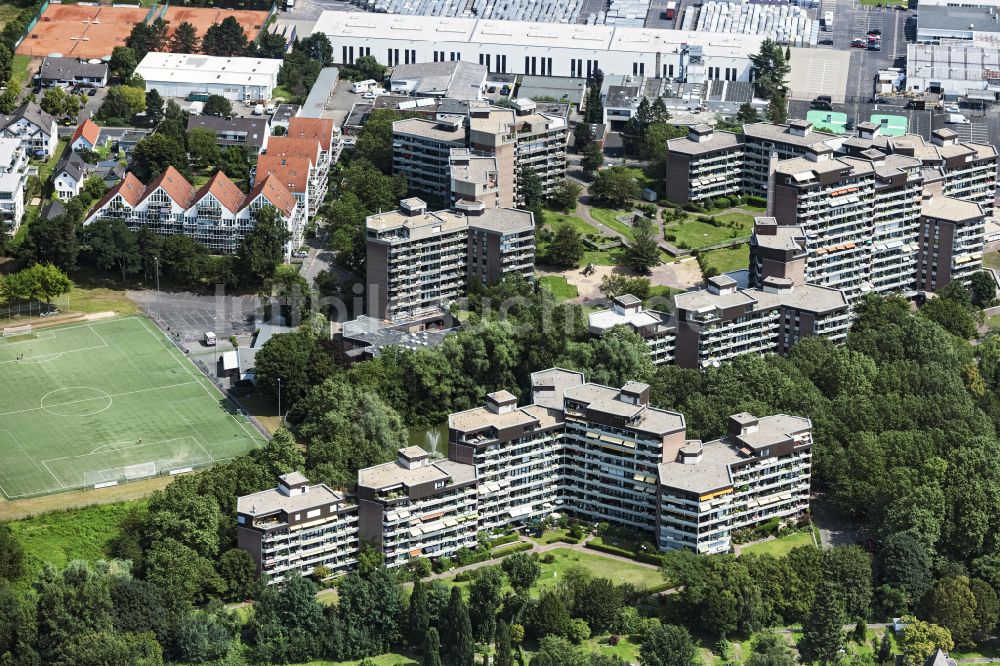 Köln von oben - Hochhaus- Ensemble in Köln im Bundesland Nordrhein-Westfalen, Deutschland