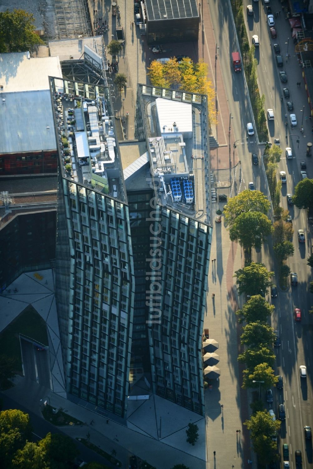 Luftbild Hamburg - Hochhaus - Ensemble - Komplex Tanzende Türme an der Reeperbahn in Hamburg