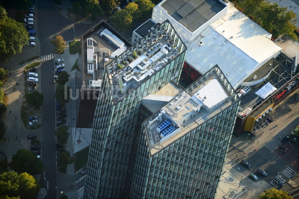 Hamburg von oben - Hochhaus - Ensemble - Komplex Tanzende Türme an der Reeperbahn in Hamburg