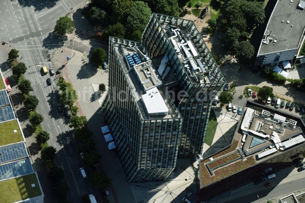 Luftaufnahme Hamburg - Hochhaus - Ensemble - Komplex Tanzende Türme an der Reeperbahn in Hamburg