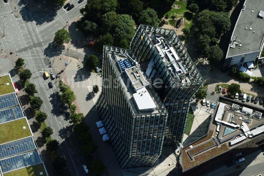 Hamburg von oben - Hochhaus - Ensemble - Komplex Tanzende Türme an der Reeperbahn in Hamburg