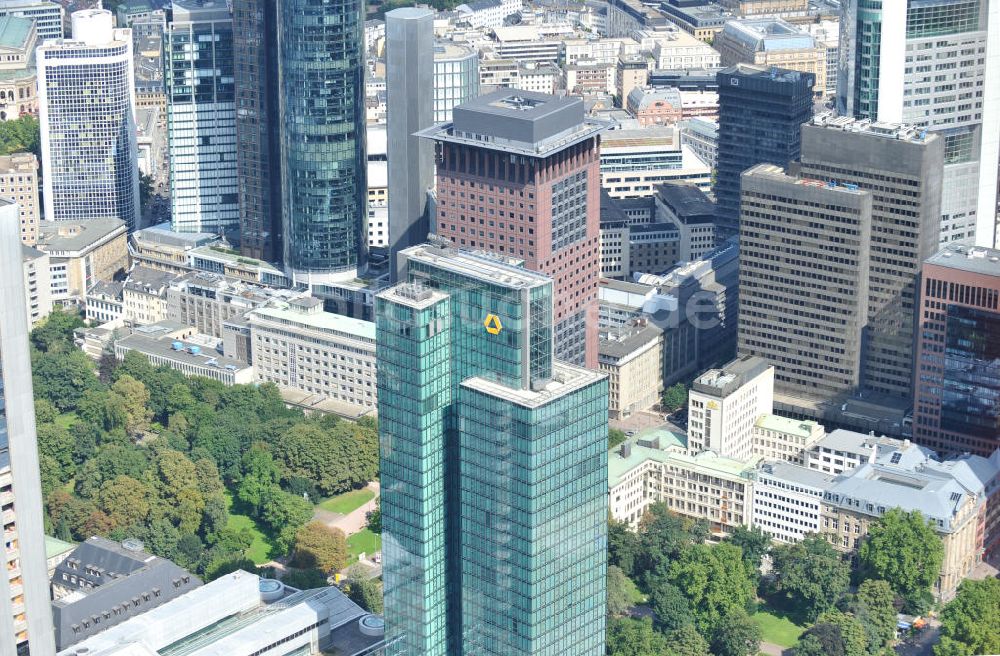 Frankfurt am Main von oben - Hochhaus Gallileo in Frankfurt am Main