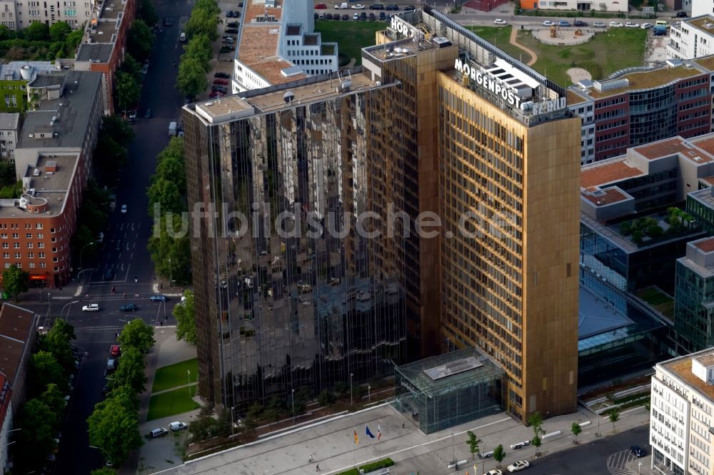 Luftbild Berlin - Hochhaus- Gebäude des Axel-Springer Verlages in Berlin, Deutschland