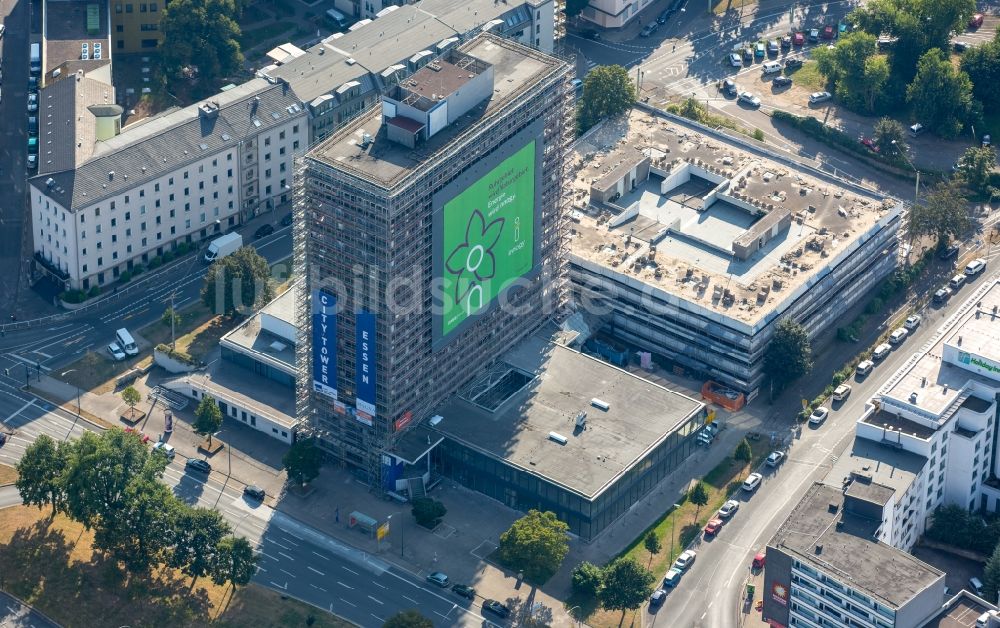 Luftaufnahme Essen - Hochhaus- Gebäude Limbecker Platz - Ottilienstraße in Essen im Bundesland Nordrhein-Westfalen