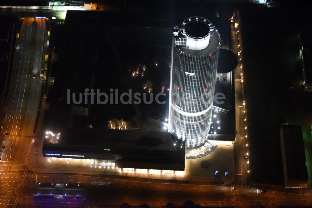 Luftbild Nürnberg - Hochhaus- Gebäude der Nürnberger Versicherungsgruppe an der Ostendstraße in Nürnberg im Bundesland Bayern