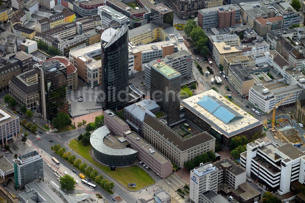 Luftbild Dortmund - Hochhaus- Gebäude RWE Tower am Freistuhl in Dortmund im Bundesland Nordrhein-Westfalen