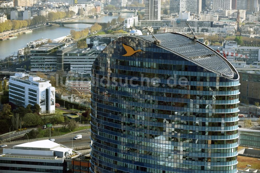 Luftaufnahme Paris - Hochhaus- Gebäude Tour SEQUANA an der Rue Henri Farman in Paris in Ile-de-France, Frankreich